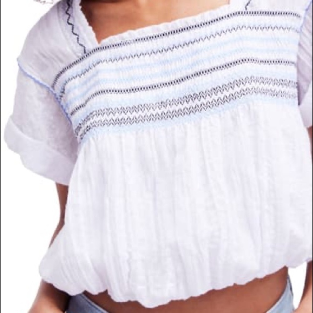 Free People Wandering Skies Blouse